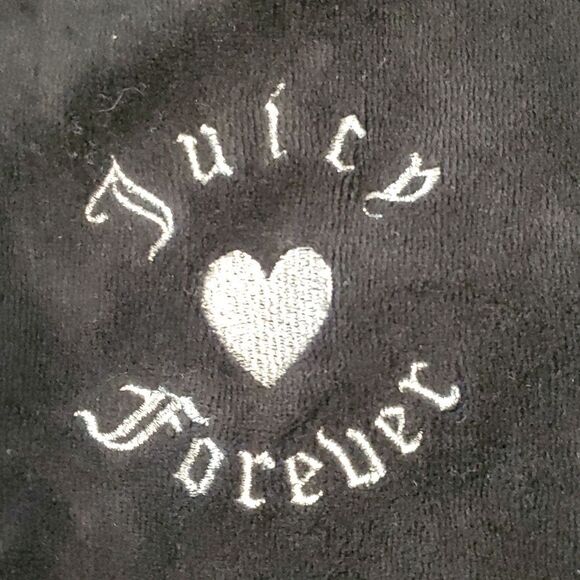 Like New Black Rhinestone Juicy Couture Velour Velvet Y2K Inspired Joggers Pants - Picture 6 of 13